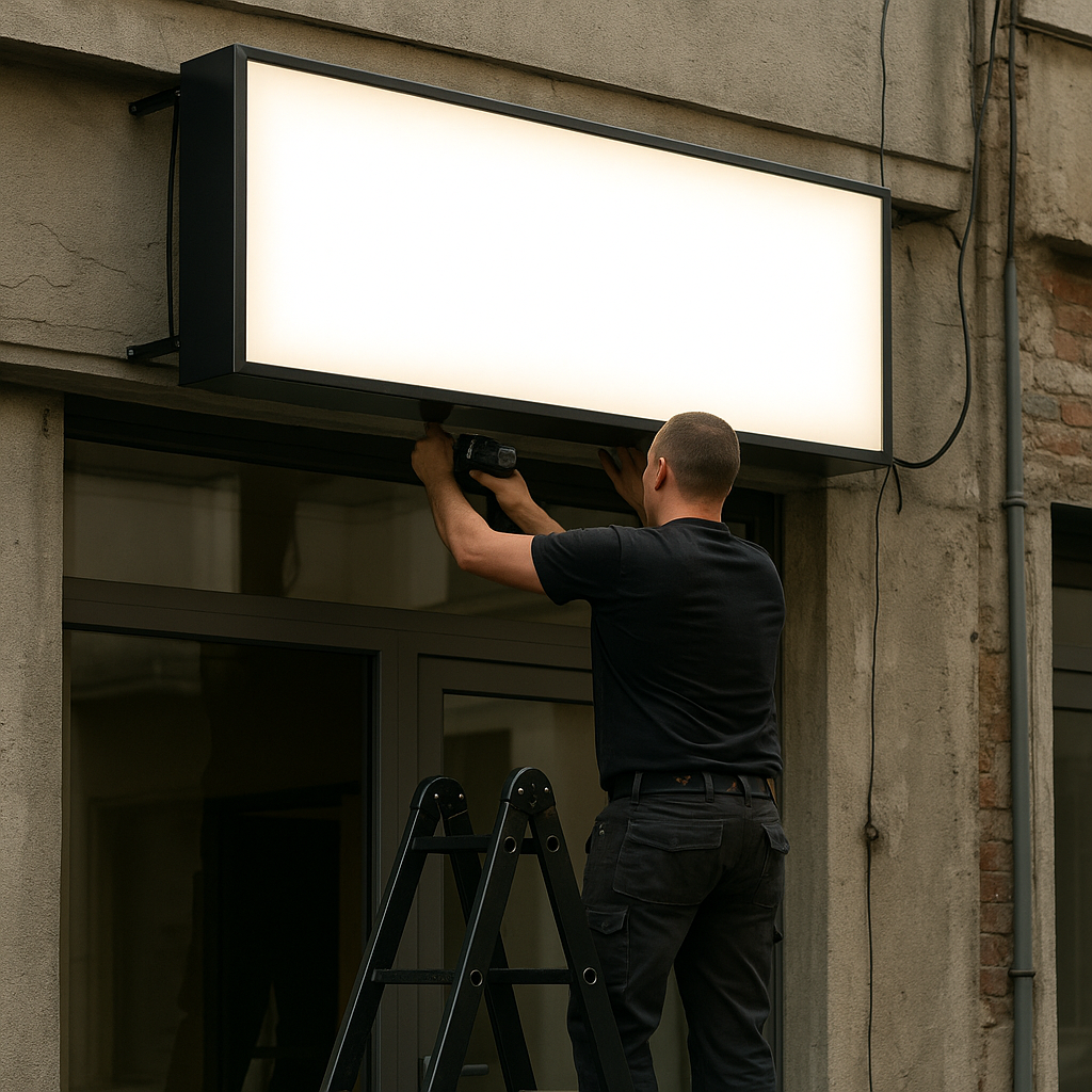 Montaj Casete Luminoase Publicitare | LED, Plexiglas - TarguldeMesteri.ro